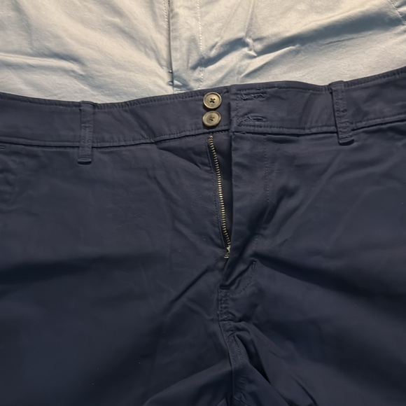 A New Day! 2 pair of shorts. Size 14 stretch. Blue/gray and dark navy blue! - Picture 2 of 10